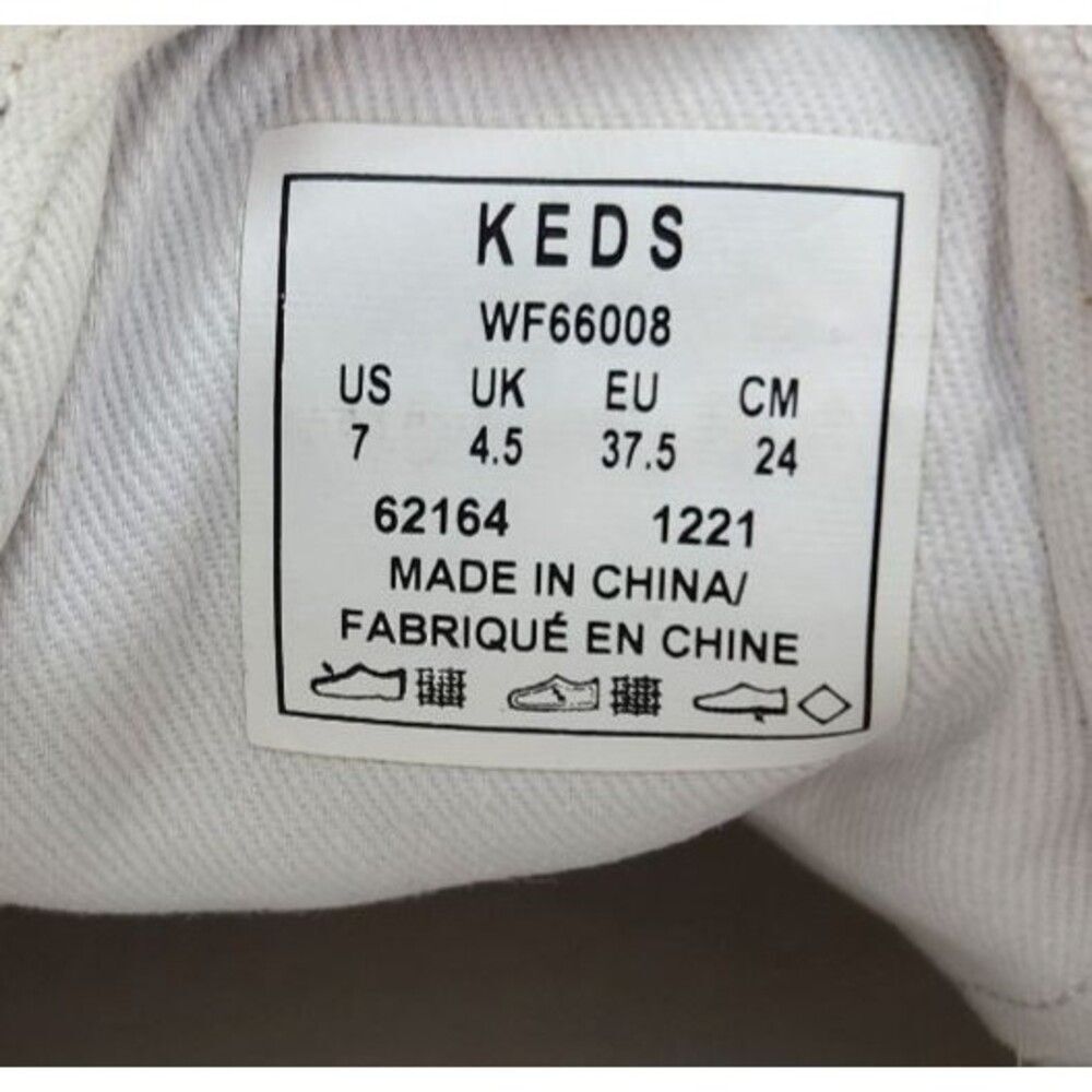 Keds Triple Up Canvas Wave Platform Shoes Womens Sz 7 M White Pastel Low WF66008 - Picture 10 of 11